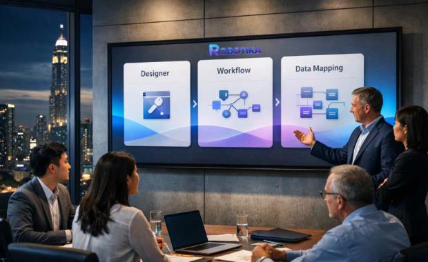 โครงสร้างหลักของ PlanetPress OL Connect: Designer, Workflow และ Data Mapping